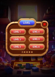 Arcade game development level selection screen UI