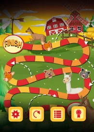 Animal-themed path board for ludo game development